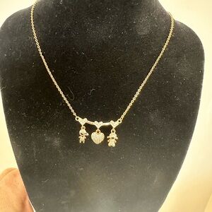 Boy Girl Son Daughter Heart Necklace  14k rose gold plated non tarnish no nickel